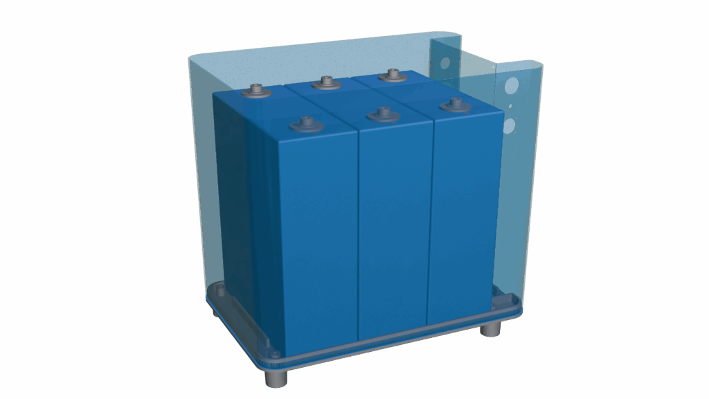 Revolta Batterie mit nur drei großformatigen Zellen